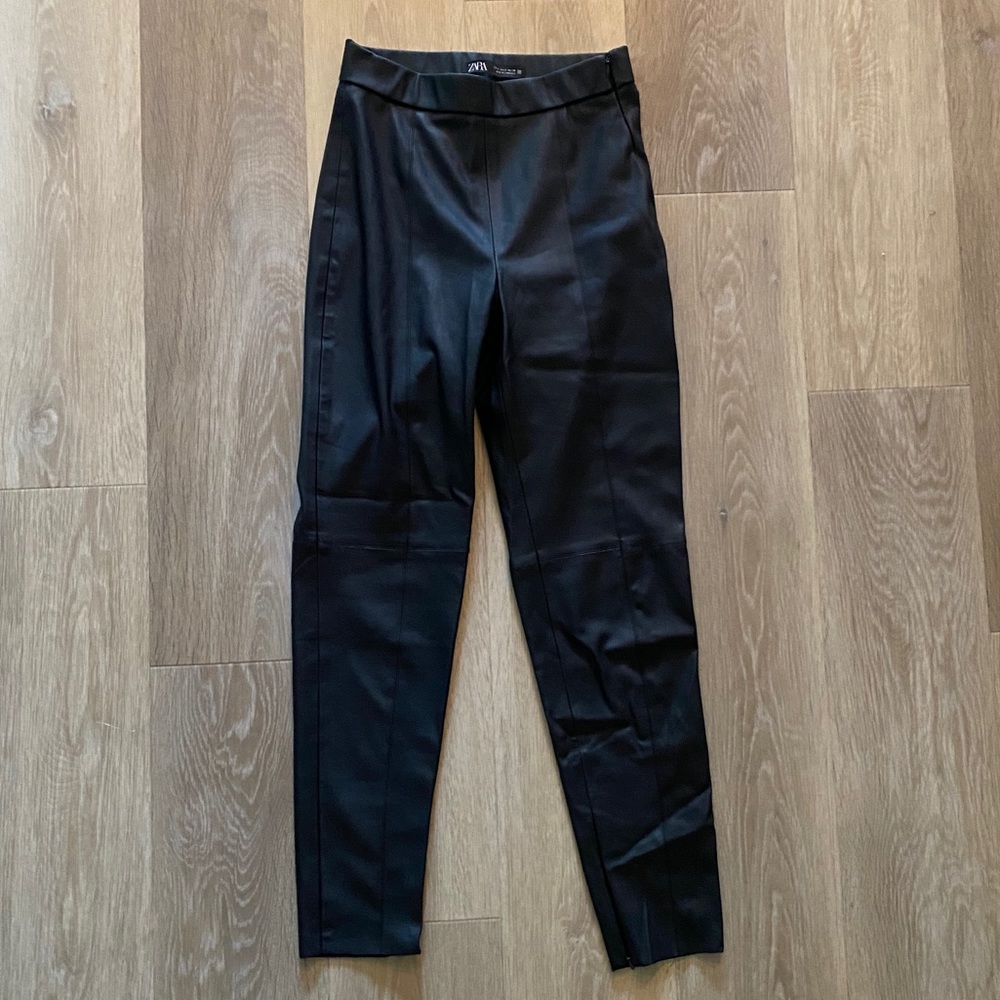 ZARA Faux Leather Leggings